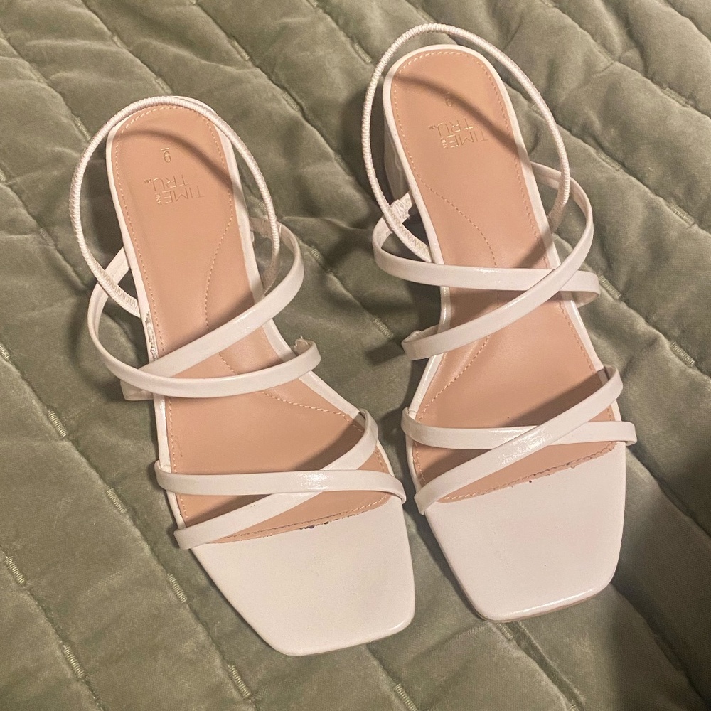 Time and Tru Women's Strappy Block Heel Sandals - Picture 5 of 6